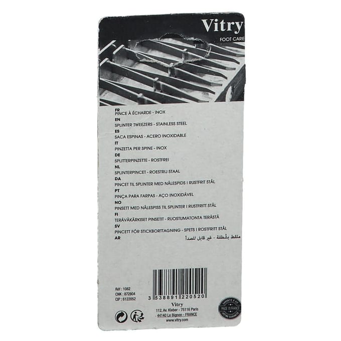 Vitry Classic Pincet Splinters Inox 1082 1