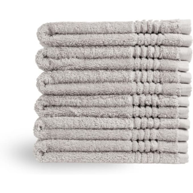 PHLOX Supreme Gastendoekjes 30x50 - set van 6 - Zware kwaliteit 600 g/m2 - Lichtgrijs