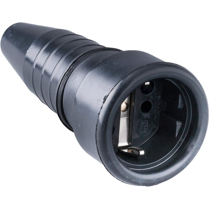 Heavy Duty Rubber Koppeling Plug 16A 250V Met Aarde Pin - 104455