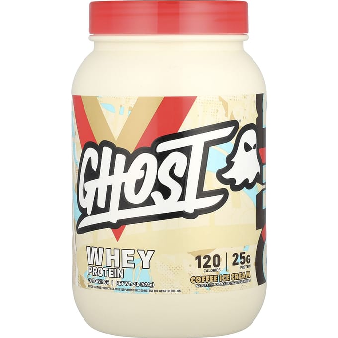 Ghost, Protéine de Whey, Crème Glacée Café, 2 lb (924 g)