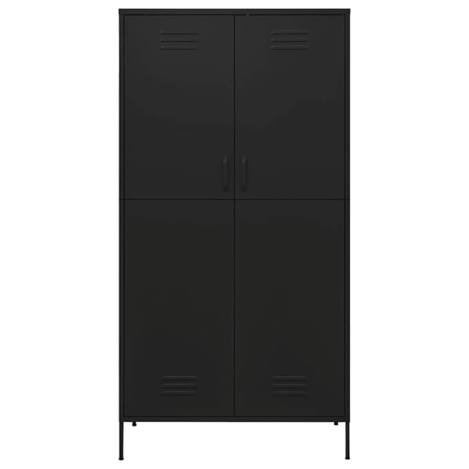 vidaXL - Kledingkast - 90x50x180 - cm - staal - zwart