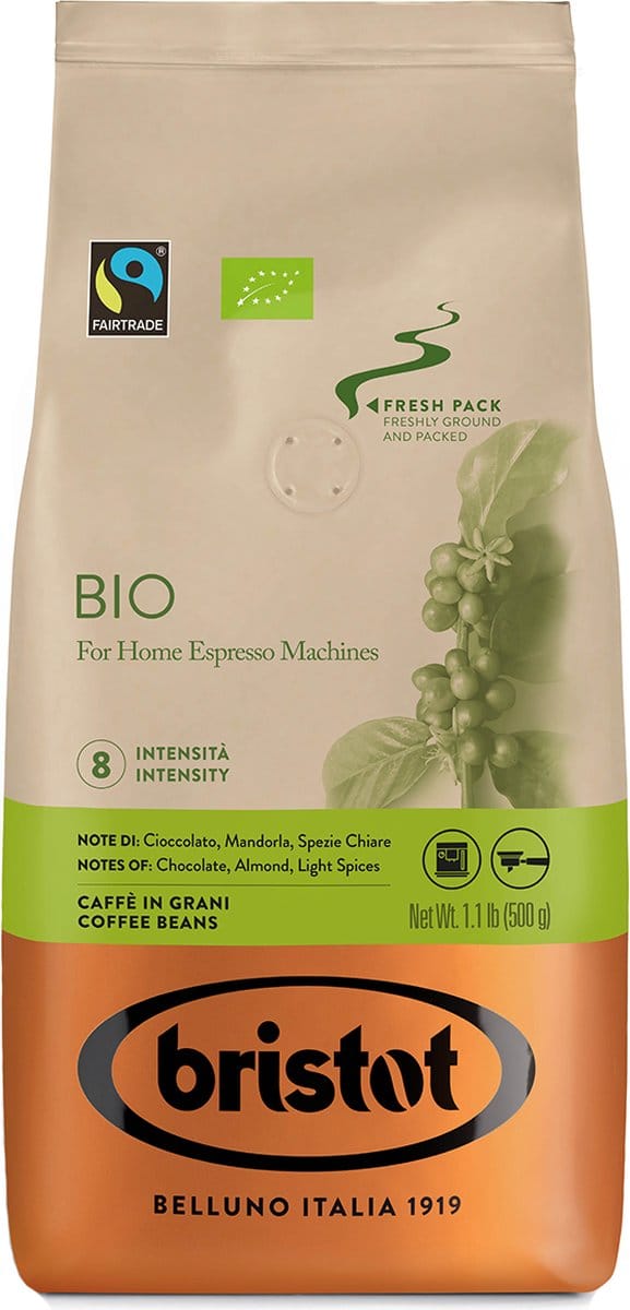 Bristot BIO - Biologische Koffiebonen - 500 gram