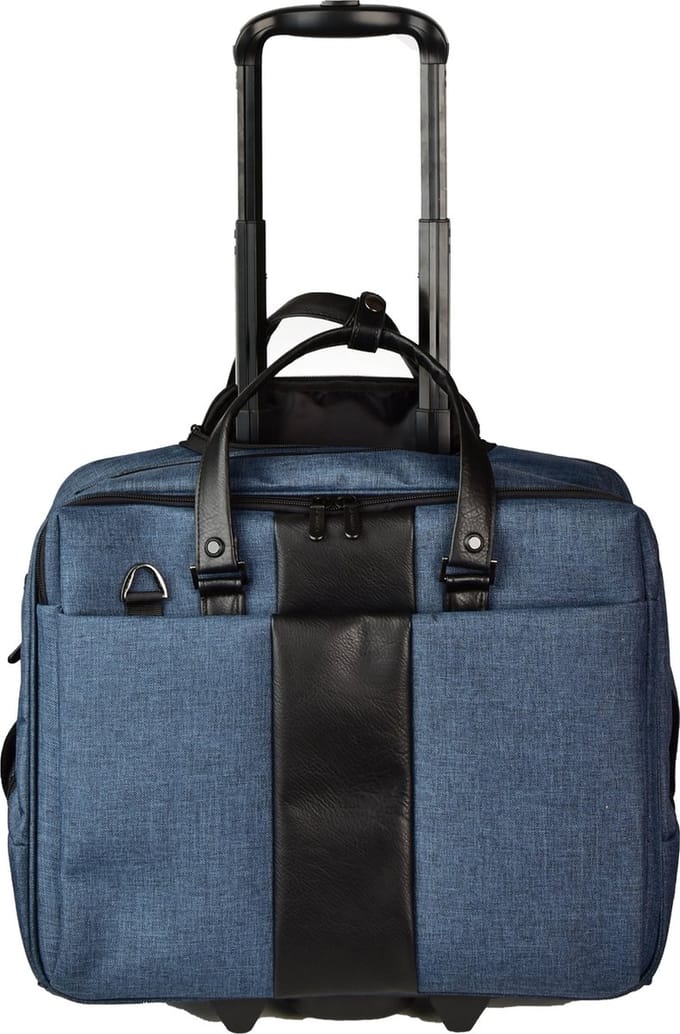 Dermata Business Laptop Trolley Canvas 3497CV Blauw