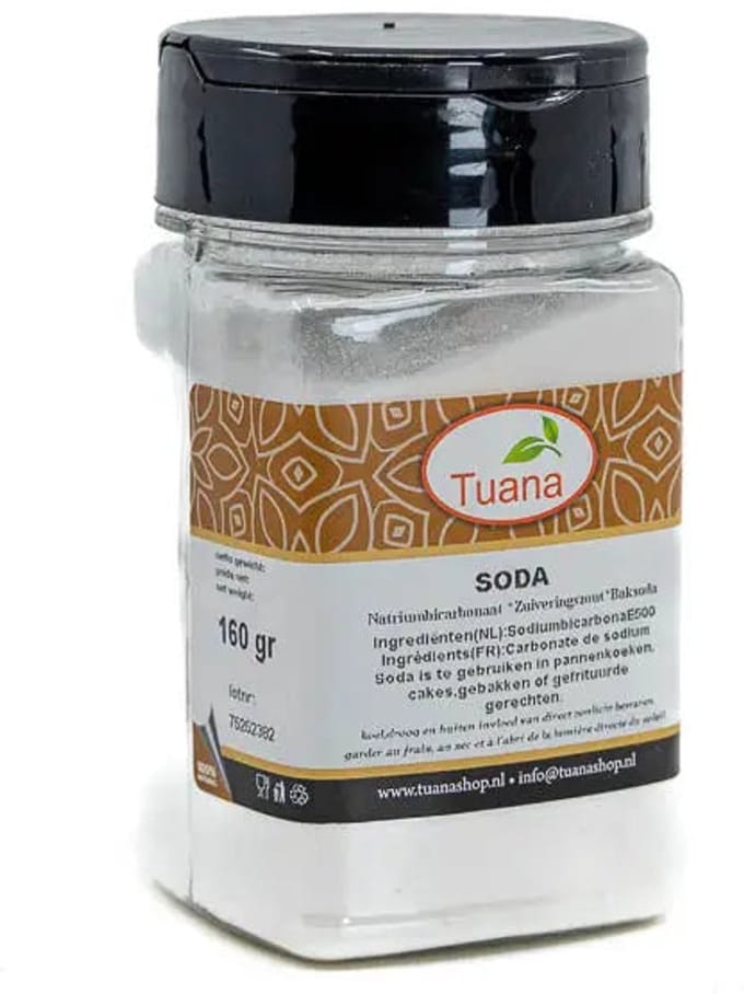 Tuana Kruiden - Natriumbicarbonaat / Baking Soda - 1000 Gram Strooibus - Tuanashop - GP-B-0018