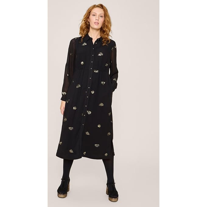 White Stuff Astrid Sequin Dre Black Taglia: 6 REGULAR | Abiti in T-Shirt Outlet | Donna | Nero