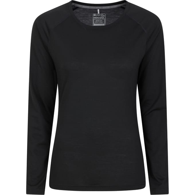 Mountain Warehouse Dames/Dames Quick Dry Top met lange mouwen (Zwart)