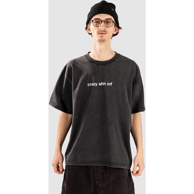 A.LAB Crazy Ahh Mf Cropped T-Shirt zwart