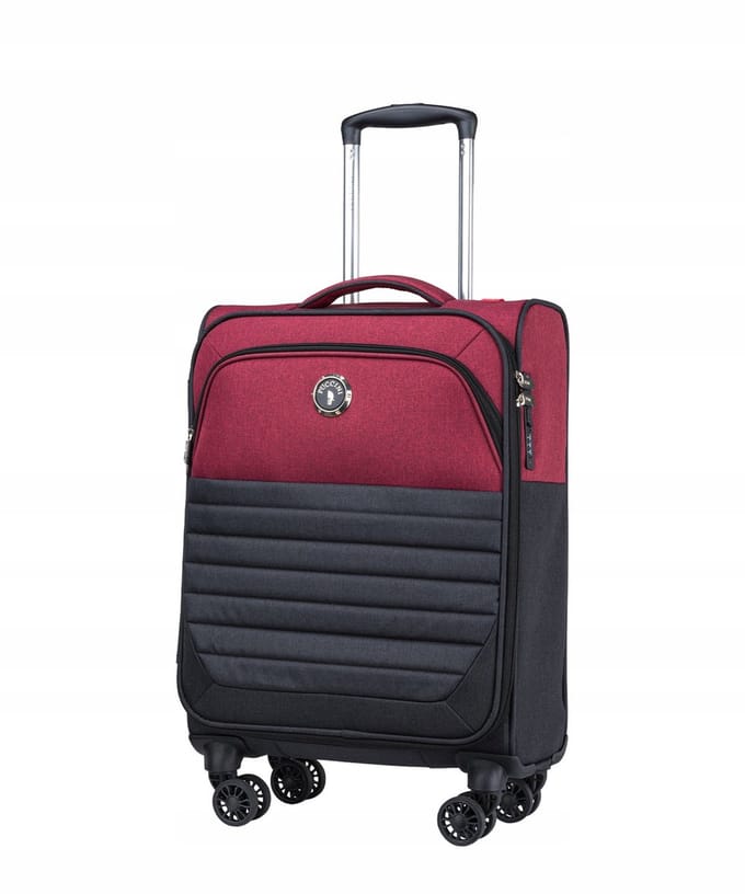 Puccini Malmo Rood Cabinekoffer Zacht Polyester 55cm 35L