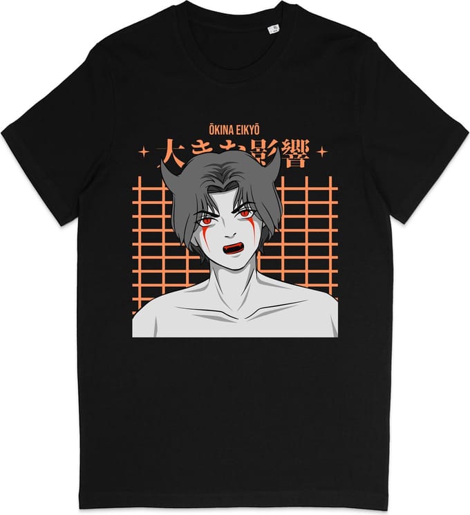 T Shirt Heren - Anime - Korte Mouw - Zwart  - Maat S