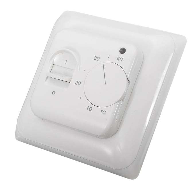 230V 16A Mechanische vloerverwarmingsthermostaat Temperatuurregelaar met vloersensor wit