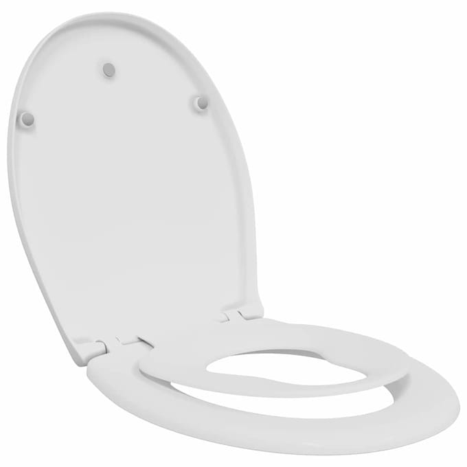 vidaXL - Toiletbril - Wit - 47 - x - 37 - x - 4 - cm - Duroplast
