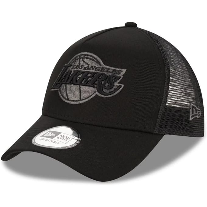 New Era La Lakers Nba E Frame Trucker Adjustable Pet Zwart