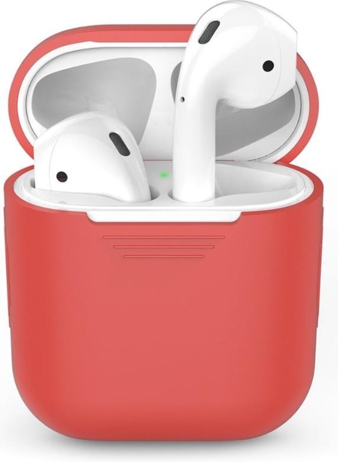 Hoesje geschikt voor Airpods - rood
