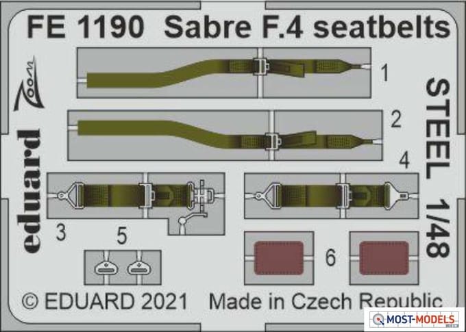 Eduard Modelbouwdecoratie - BIG49295 Accessoires for Sabre F.4 - Photo-etch