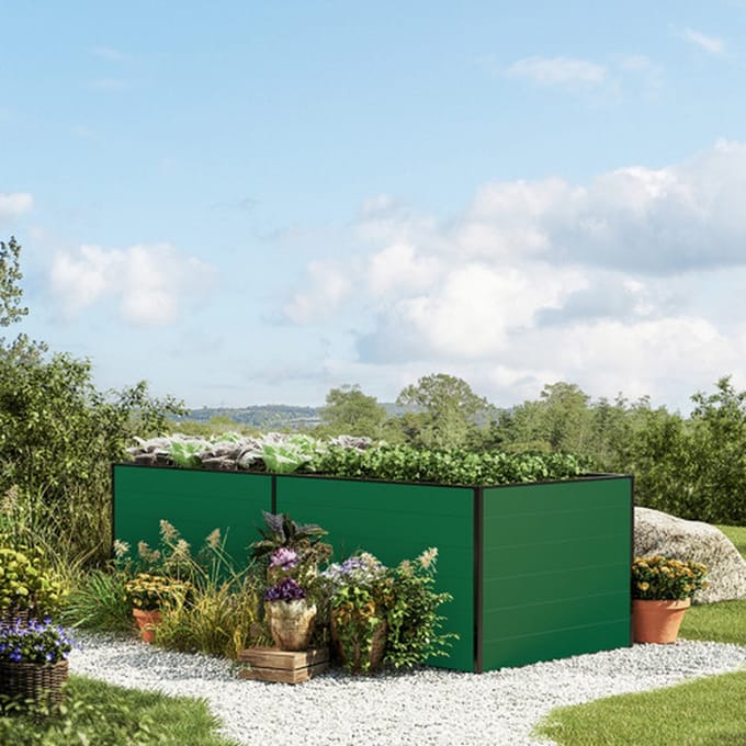235 x 150 x 77 cm Moestuinbak Kingsize Daniela, Groen