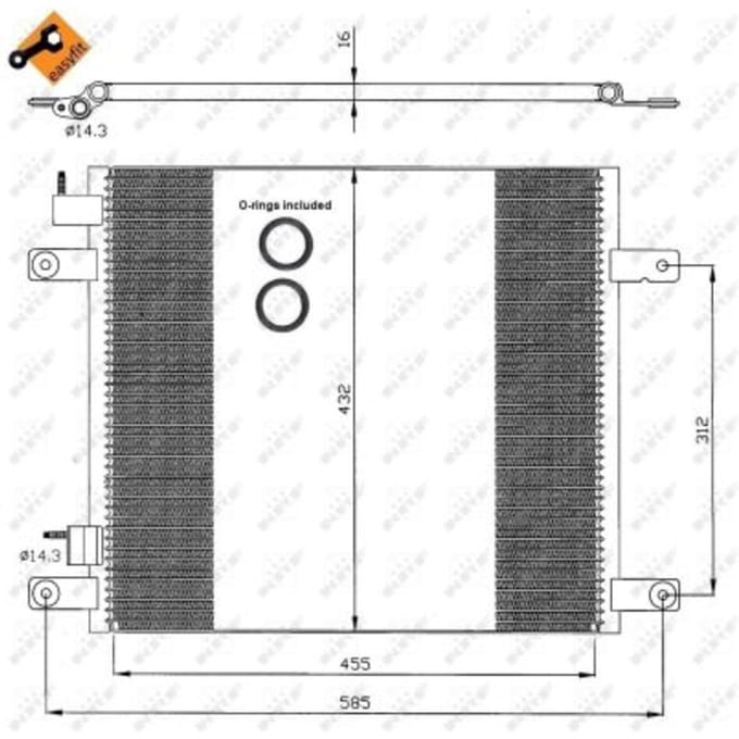 Condensor, airconditioning NRF 35364