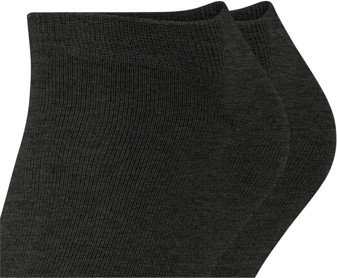 Esprit Basic Uni 2-Pack kort eenkleurig katoen multipack sneakersokken enkelsokken heren grijs - maat 43-46