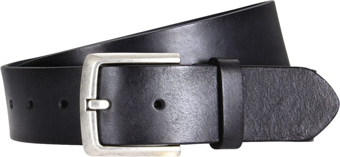 LINDENMANN leren heren riem - marineblauw