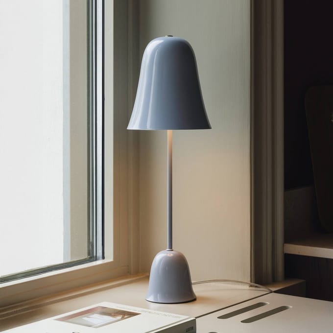 Globen Lighting tafellamp Blåklockan, lichtblauw, hoogte 56 cm
