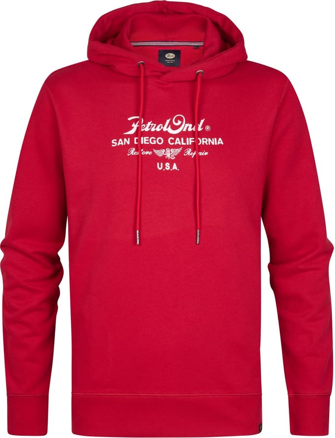 Petrol Industries - Heren Artwork Hoodie Repair - Rood - Maat M
