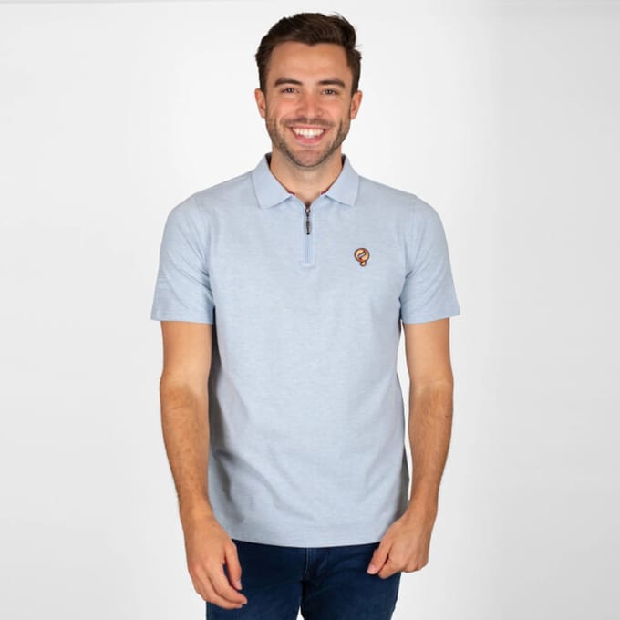 Heren Polo Zuidland - Mistblauw Melange