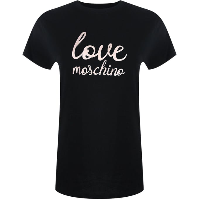 Love Moschino Cursive Logo Zwart T-shirt