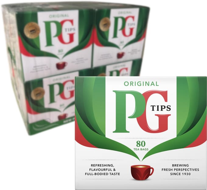 PG TIPS - Zwarte Thee - 12 X 80 PCS - Multipack