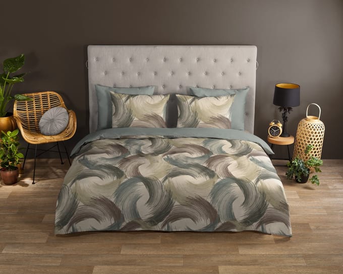 Good Morning dekbedovertrek abstract / modern - 2 persoons 200x200/220 cm - Multi - 100% Katoen renforc�