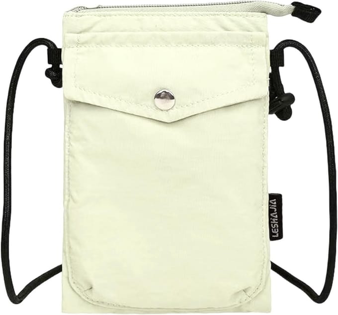 Lichte Nylon Telefoon Schoudertas Dames - Compacte Crossbody Tas met Verstelbare Riem