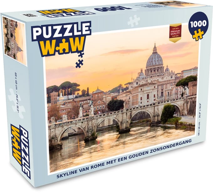 Puzzel Rome - Skyline - Zon - Legpuzzel - Puzzel 1000 stukjes volwassenen