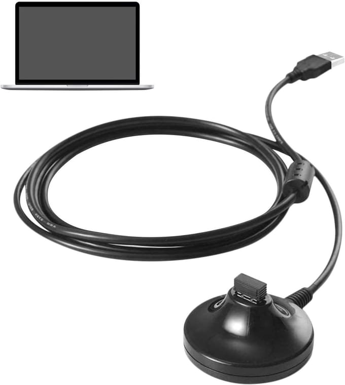 ANT+ USB Ontvanger - Draadloze Adapter - Indoor Fietsen - Brede Compatibiliteit - 2 Meter Kabel - Zwart