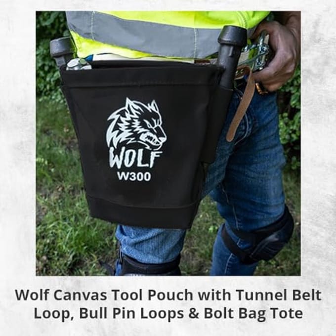 Duurzame Canvas Tool Pouch met Bull Pin Loops en Bolt Bag