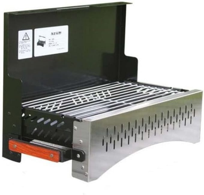 Opvouwbare houtskoolgrill - Compacte BBQ voor buiten, camping en picknick - 42 x 33 cm