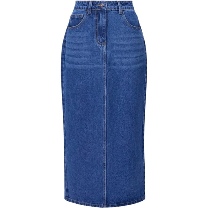 French Connection Denim Midi Back Split Skirt Sz18 Vintage Größe: 6 | Jeansröcke Outlet | Damen