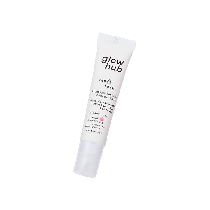 Glow Hub Treatments Pep Talk Plumping Peptide Rescue Balm Balsem Pink Grapefruit + Castor Oil