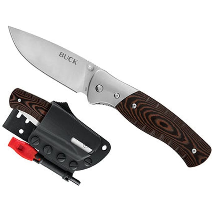 Buck Zakmes Large Folding Selkirk Micarta Clampack