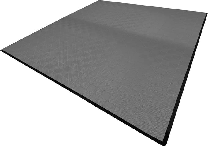 Geventileerde kliktegels - grijs - 6m x 6m - antislip