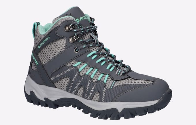 Hi-Tec Jaguar Mid Dames Wandelschoenen Van Polyester In Antraciet/Grijs/Cool Grijs