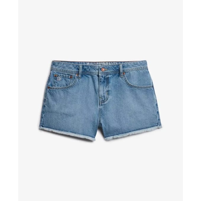 Superdry - Mid Rise Denim Hotpants - Dames - Jeans shorts