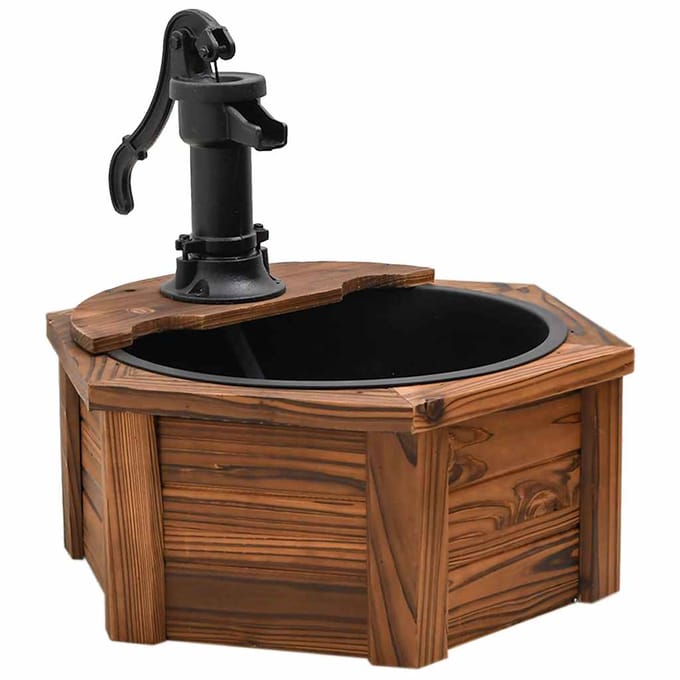 vidaXL - Waterfontein - met - pomp - 57x57x53 - cm - massief - vurenhout