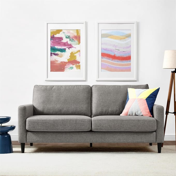 Kaci-Sofa 3-zits - Grijs Linnenlook