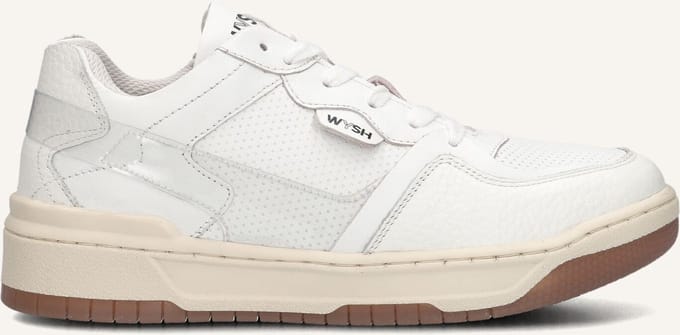 Wysh Asa Sneakers Meisjes - Leren Sneaker - Wit - Maat 30