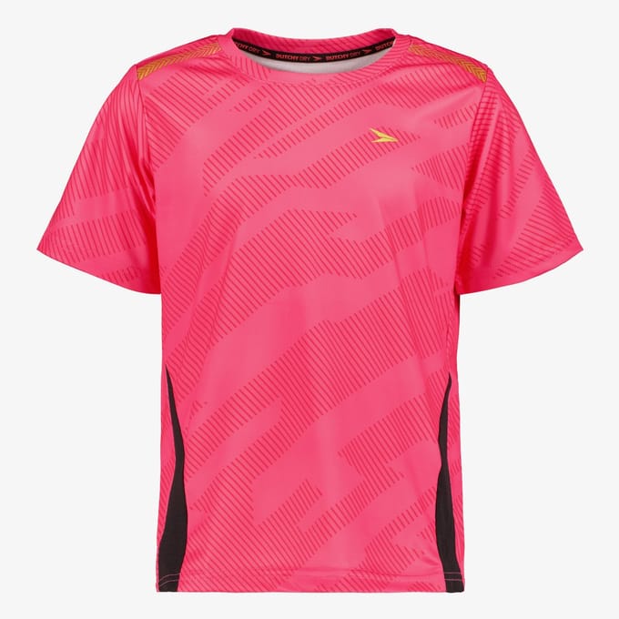 Dutchy Dry kinder voetbal T-shirt roze - Maat 140