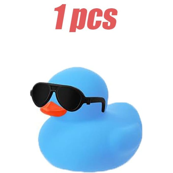 1-100 Stuks Mini Rubberen Eendjes Blauwe Set In Bulk Met Zonnebril Drijvend Piepend Klein Rubberen Eend Speelgoed Voor Feest Verjaardag Benodigdheden
