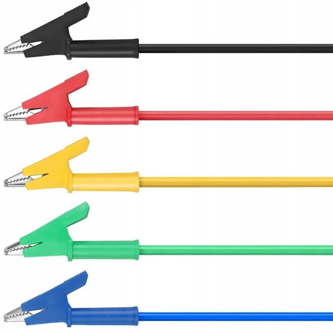 Rosfix Meetkabel met Krokodilklem - Silikonengeïsoleerd 4 mm Ø 1 m - 1000V 15A