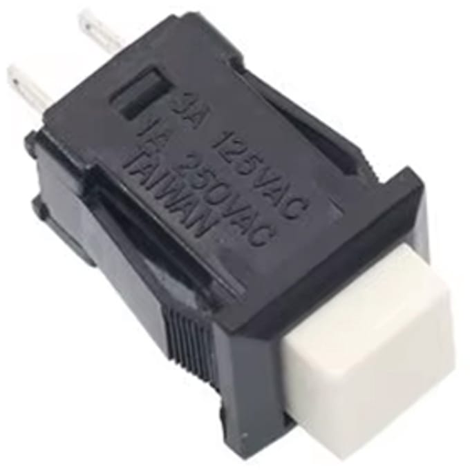 Schakelaar vierkant 10mm Momentary 250V/1A D-429A self-Lock