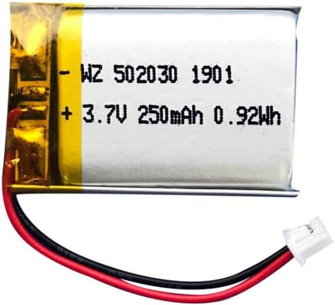 Oplaadbare Lithium Batterij 3.7V 250mAh - Compact en Veilig Model 502030