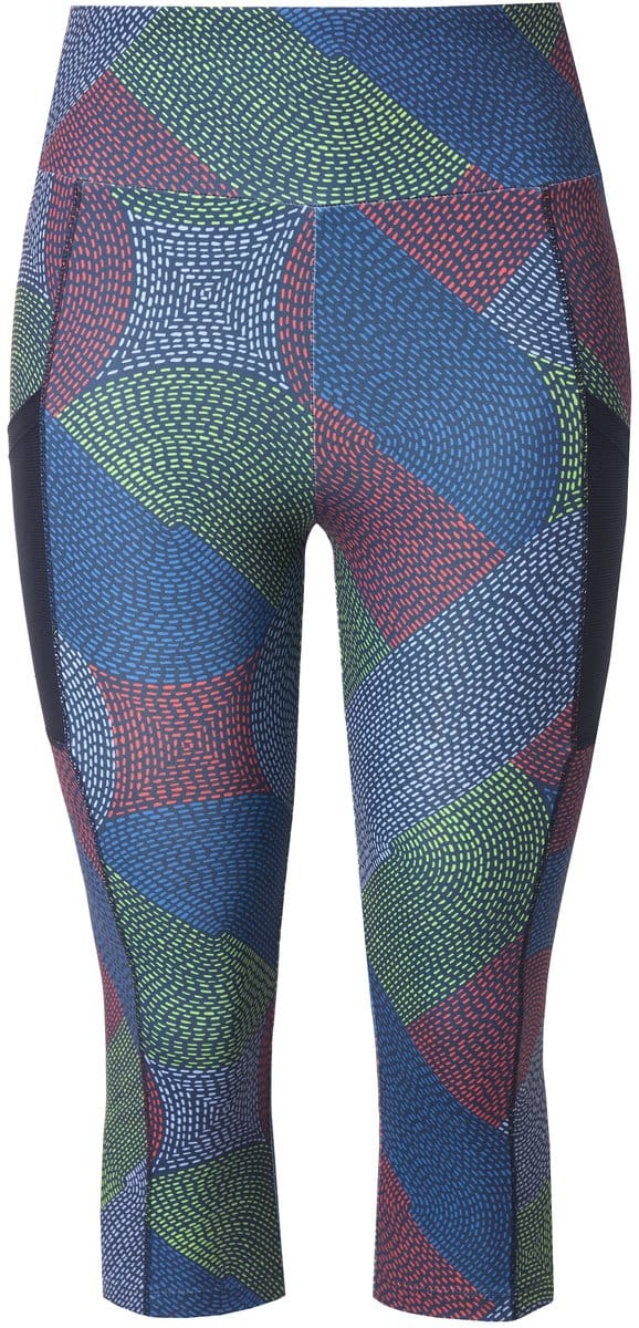 Ulla Popken - Dames - Functionele 3/4-legging sneldrogend gerecycled - Marine - Maat 58+