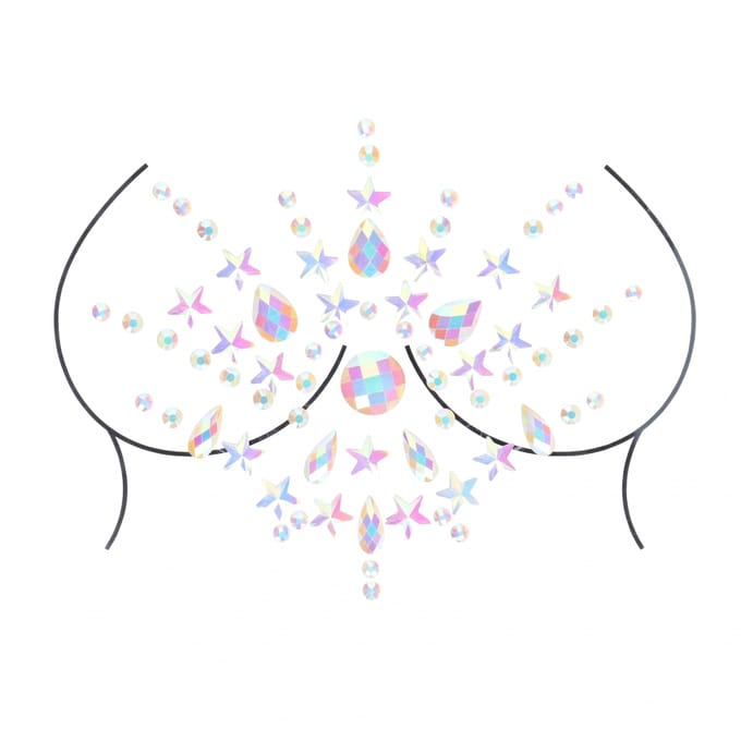 Shots - Ouch! OU856GLO - Body Jewelry Stickers - Chest - Glow in the Dark - Opal