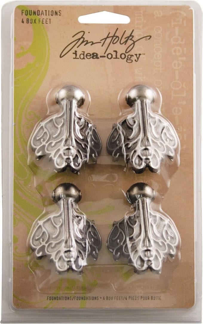 Idea-ology - foundations box feet x4 antique nickel
